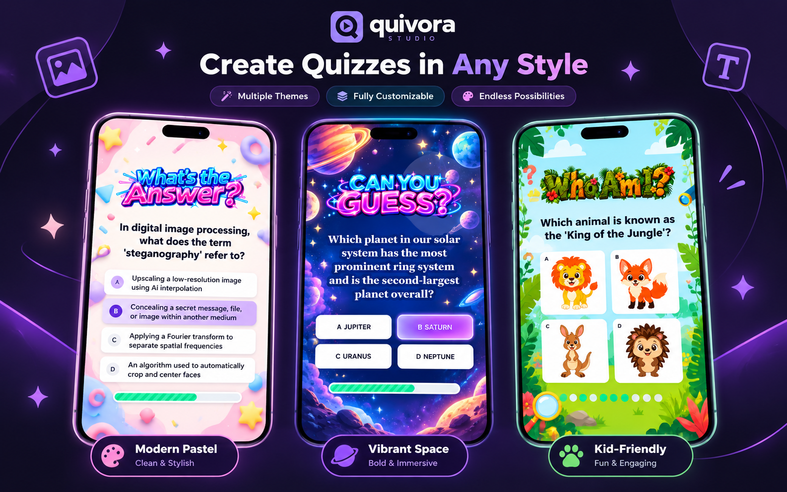 Quivora quiz examples